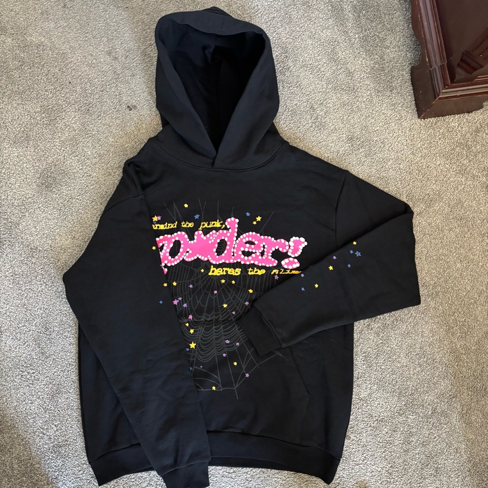 Black Graphic Hoodie for Men
